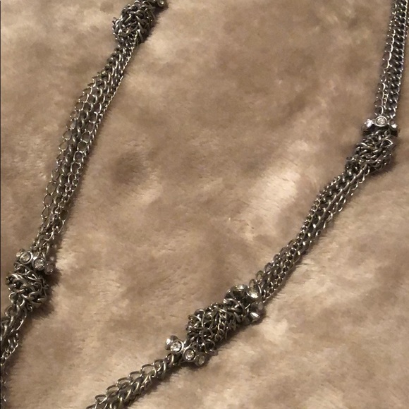 Silver long necklace - Picture 2 of 2